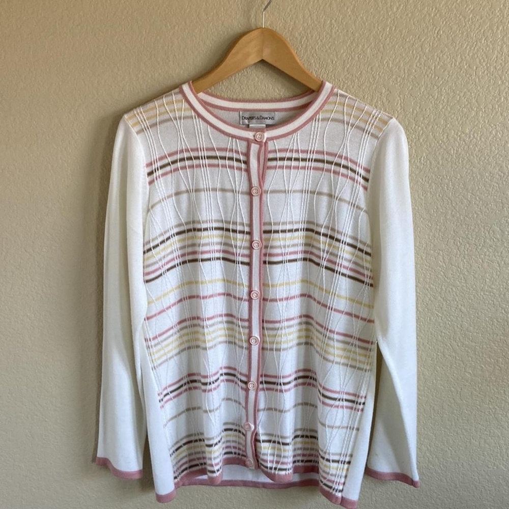 Women's Striped Cardigan Sweater